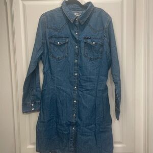 Wrangler Blue Denim Shirt Dress